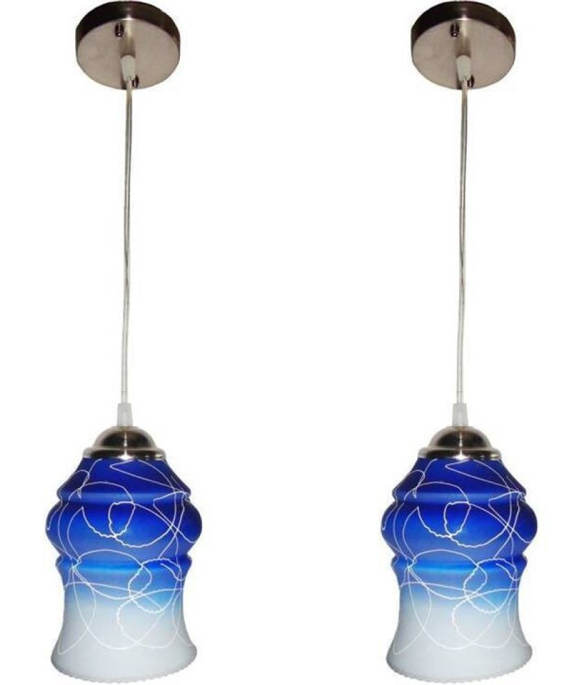     			VAGalleryKing Glass Pendant Blue - Pack of 2