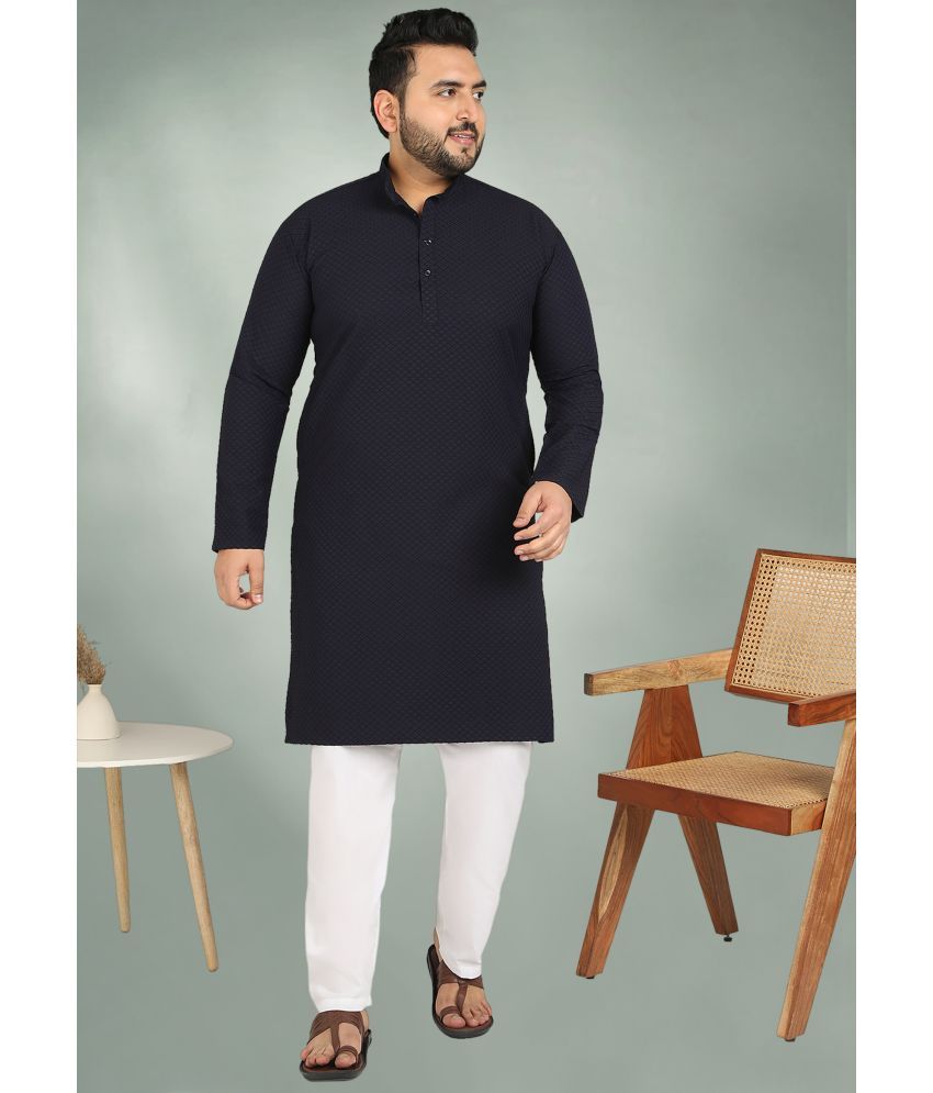     			adwynpeter Blue Cotton Men's Regular Kurta ( Pack of 1 )