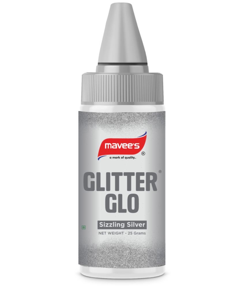     			mavee's Glitter Glo Bottle - Sizzling Silver, Premium Decor Solutions 25 g