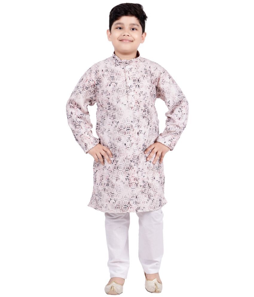     			s muktar garments Baby Boys Rayon Ethnic - Pattern Kurta Pyjama Set ( White , Pack of 1 )