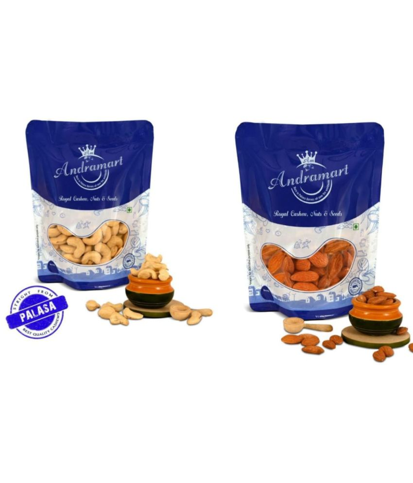     			ANDRA MART Cashew nut (Kaju) with Almond of 500 gms Pack of 2