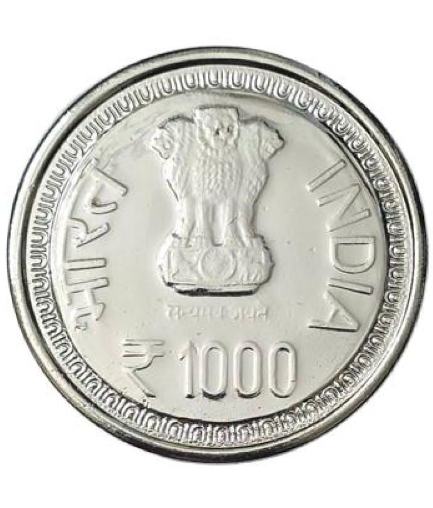     			Extemely Rare 1000 Rupee Shri Ram Ji Ayodha UNC Silver Plated Coin