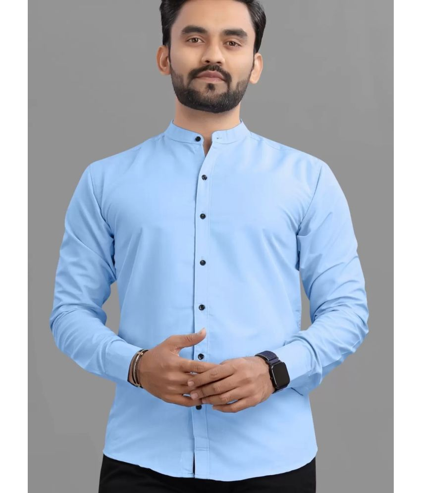     			VERTUSY Cotton Blend Regular Fit Solids Full Sleeves Men's Casual Shirt - Light Blue ( Pack of 1 )