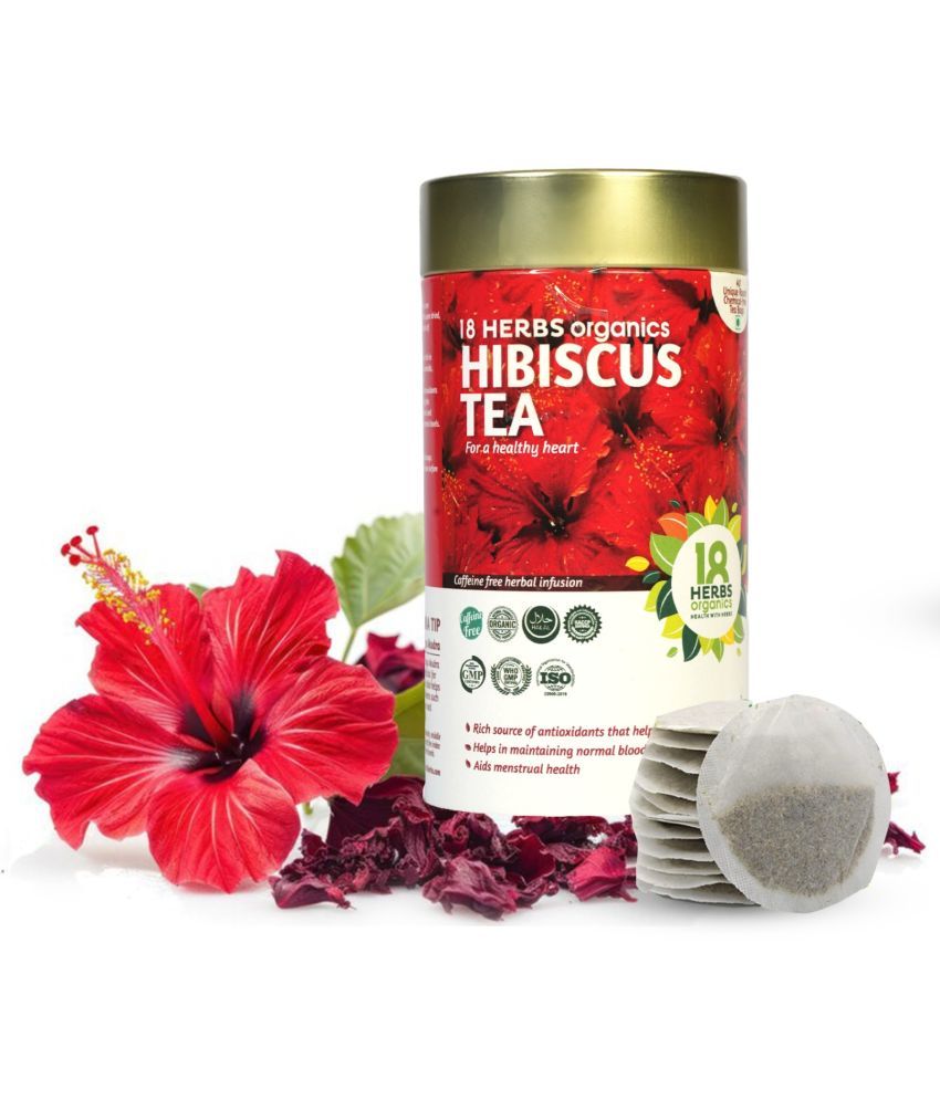     			18 Herbs Organics Hibiscus Tea Bags 152 gm