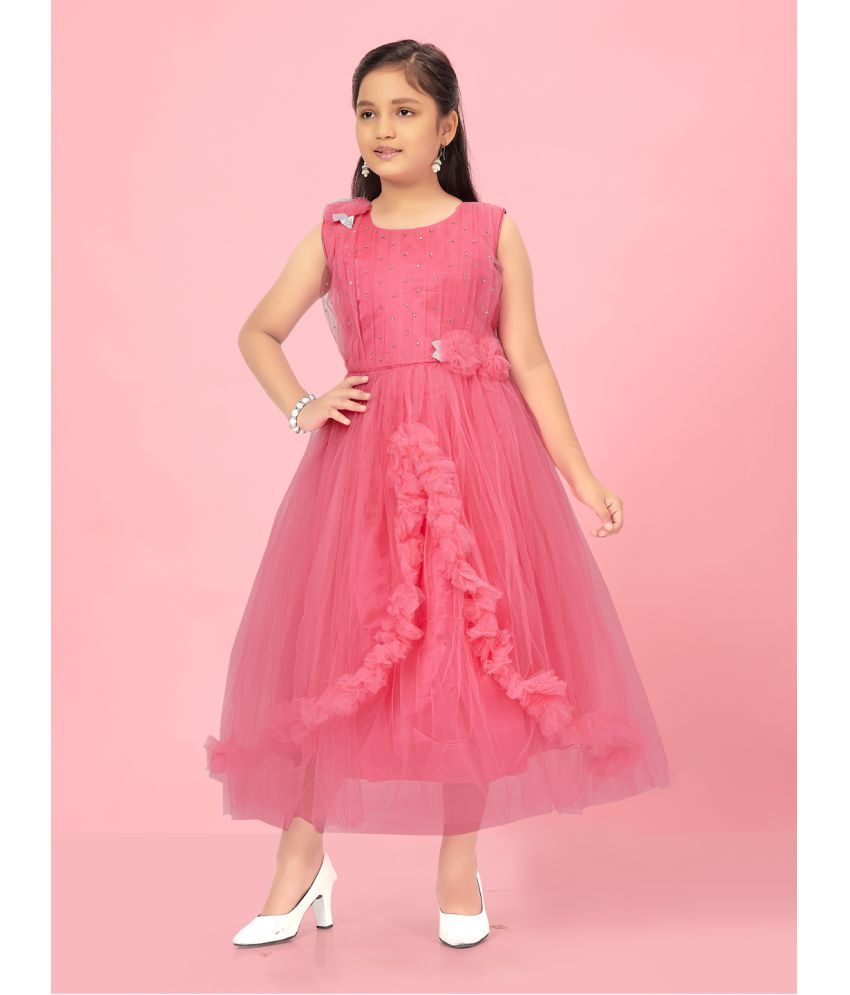     			Aarika Net Gown For Girls ( Pack of 1 , Pink )