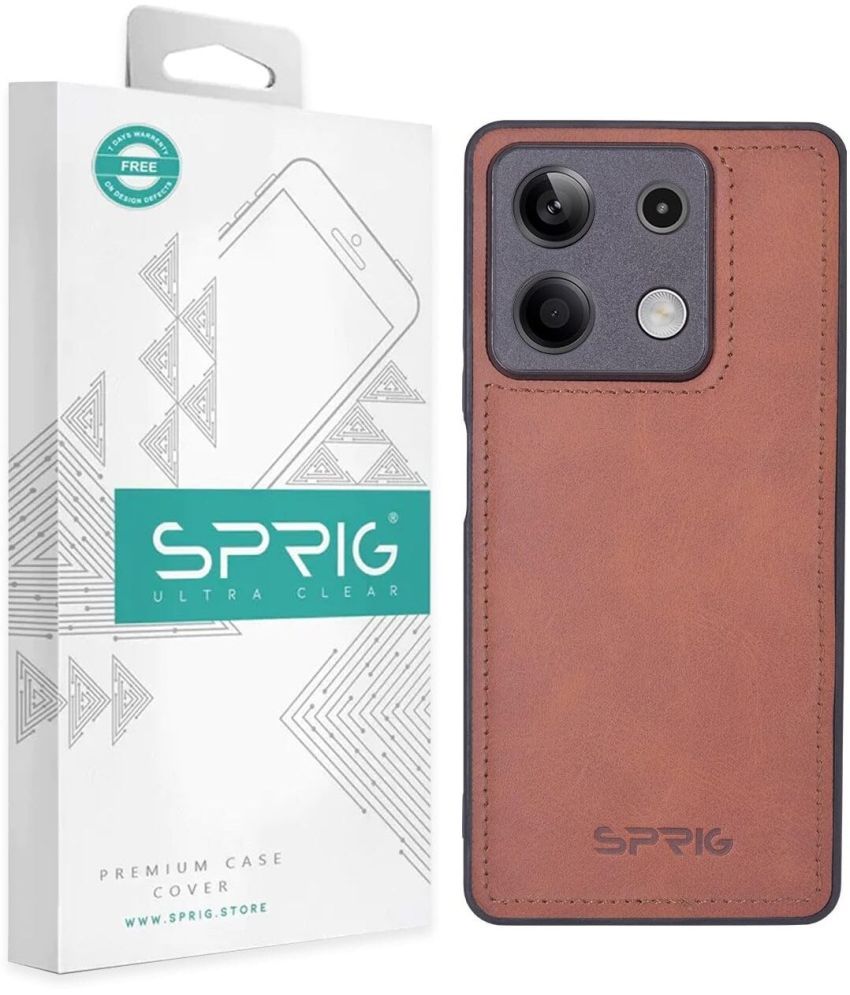     			Sprig Plain Cases Compatible For Leather Poco X6 Neo 5G ( Pack of 1 )