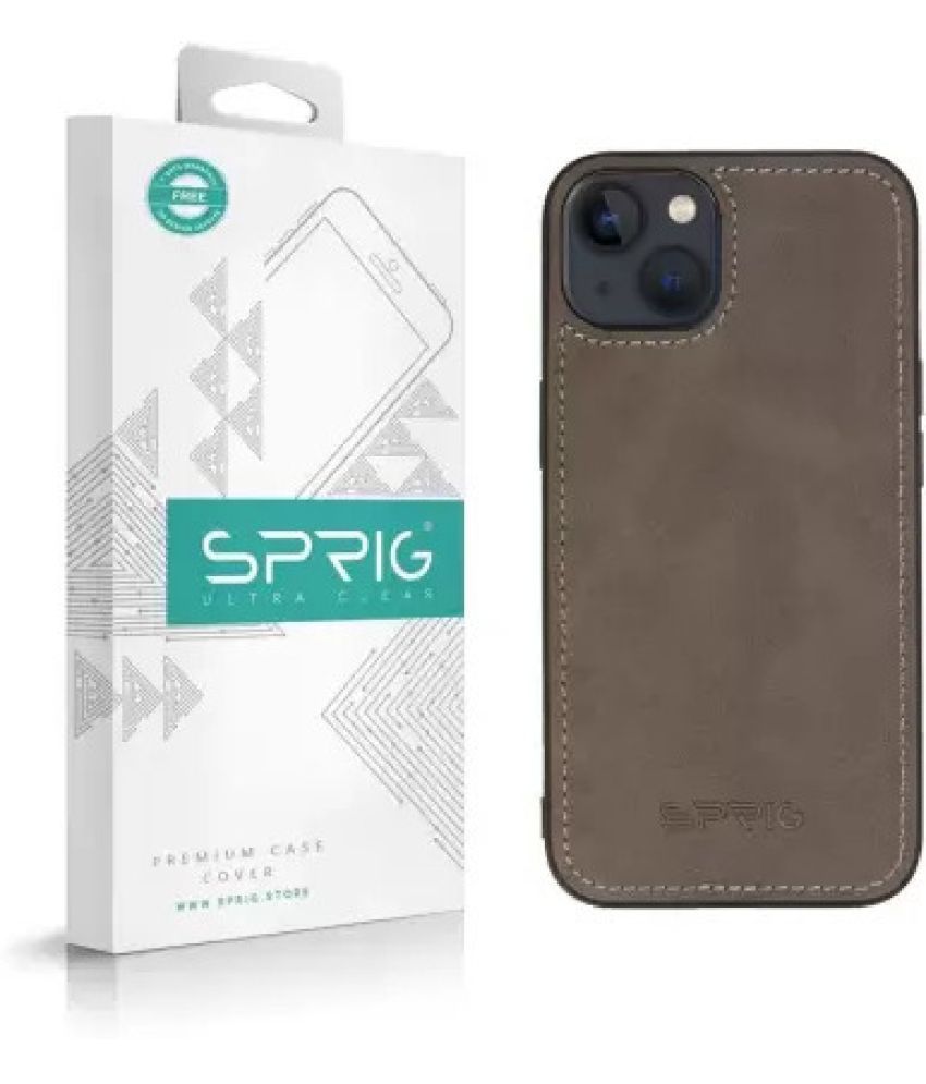     			Sprig Plain Cases Compatible For Leather Apple Iphone 13 ( Pack of 1 )