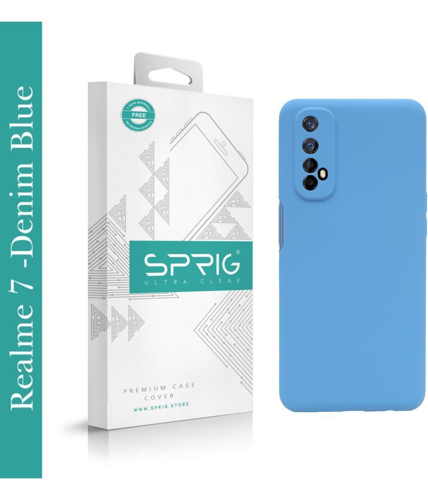     			Sprig Plain Cases Compatible For Silicon Realme 7 ( Pack of 1 )