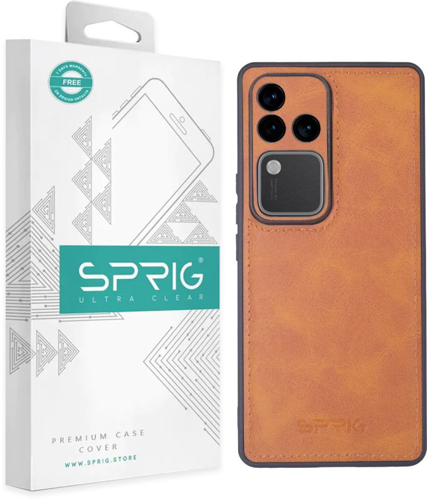     			Sprig Plain Cases Compatible For Leather Vivo V30 Pro ( Pack of 1 )