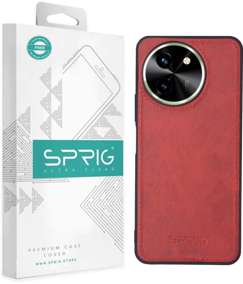     			Sprig Plain Cases Compatible For Leather Vivo T3X 5G ( Pack of 1 )