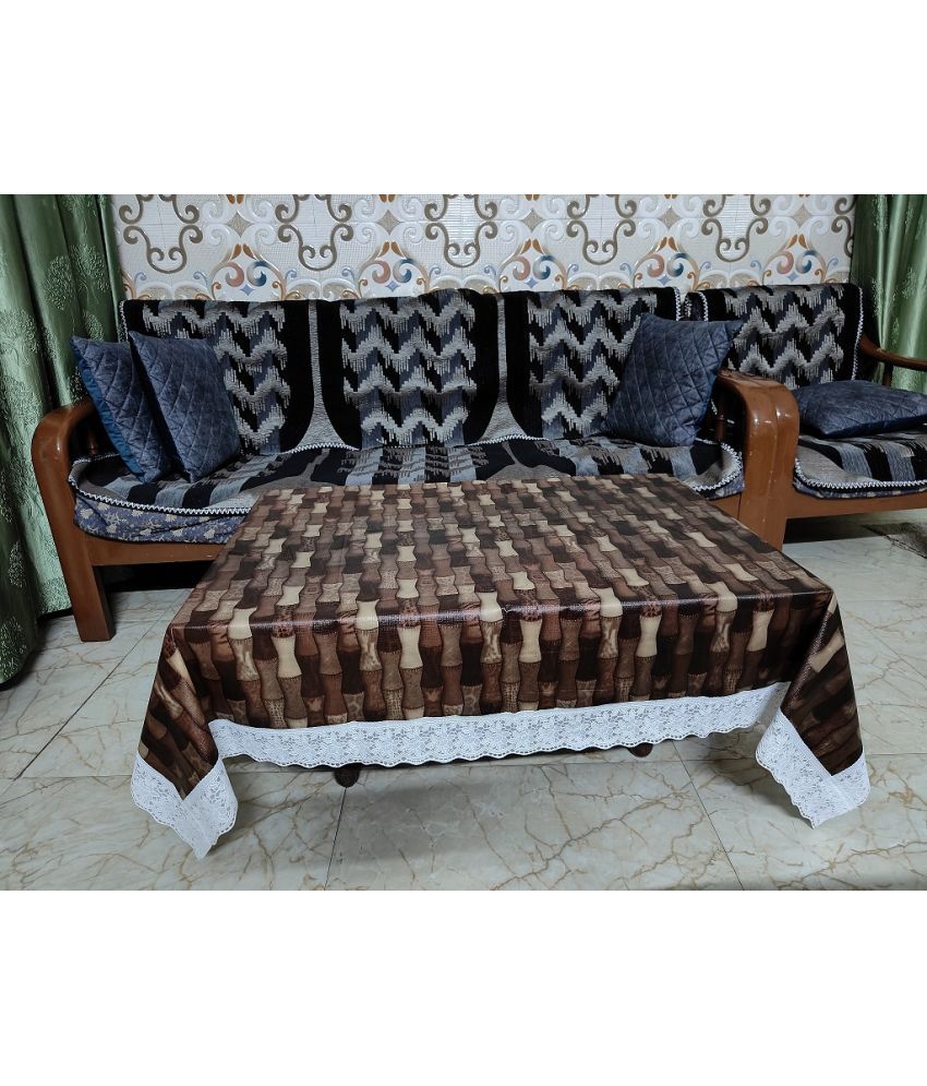     			CreadCraft Printed PVC 4 Seater Rectangle Table Cover ( 150 x 105 ) cm Pack of 1 Multi