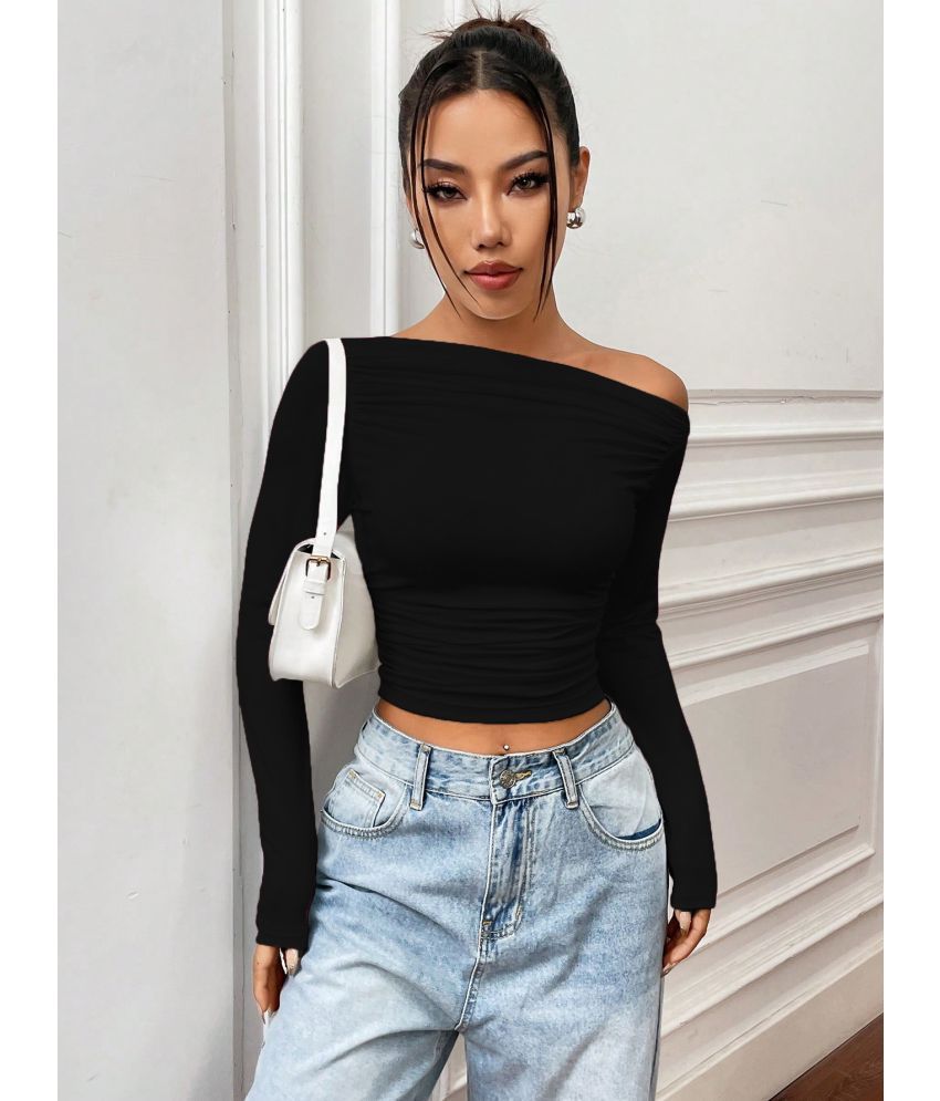     			Istyle Can Black Polyester Women's Crop Top ( Pack of 1 )