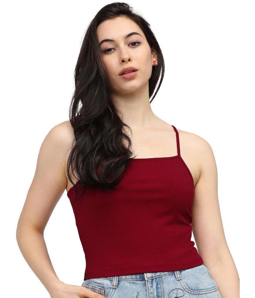     			Istyle Can Maroon Hosiery Women's Crop Top ( Pack of 1 )