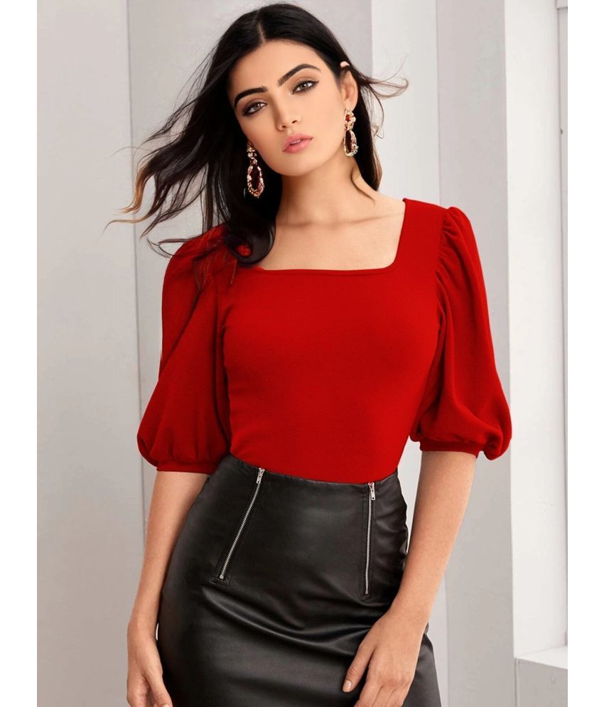     			Istyle Can Red Polyester Women's Regular Top ( Pack of 1 )