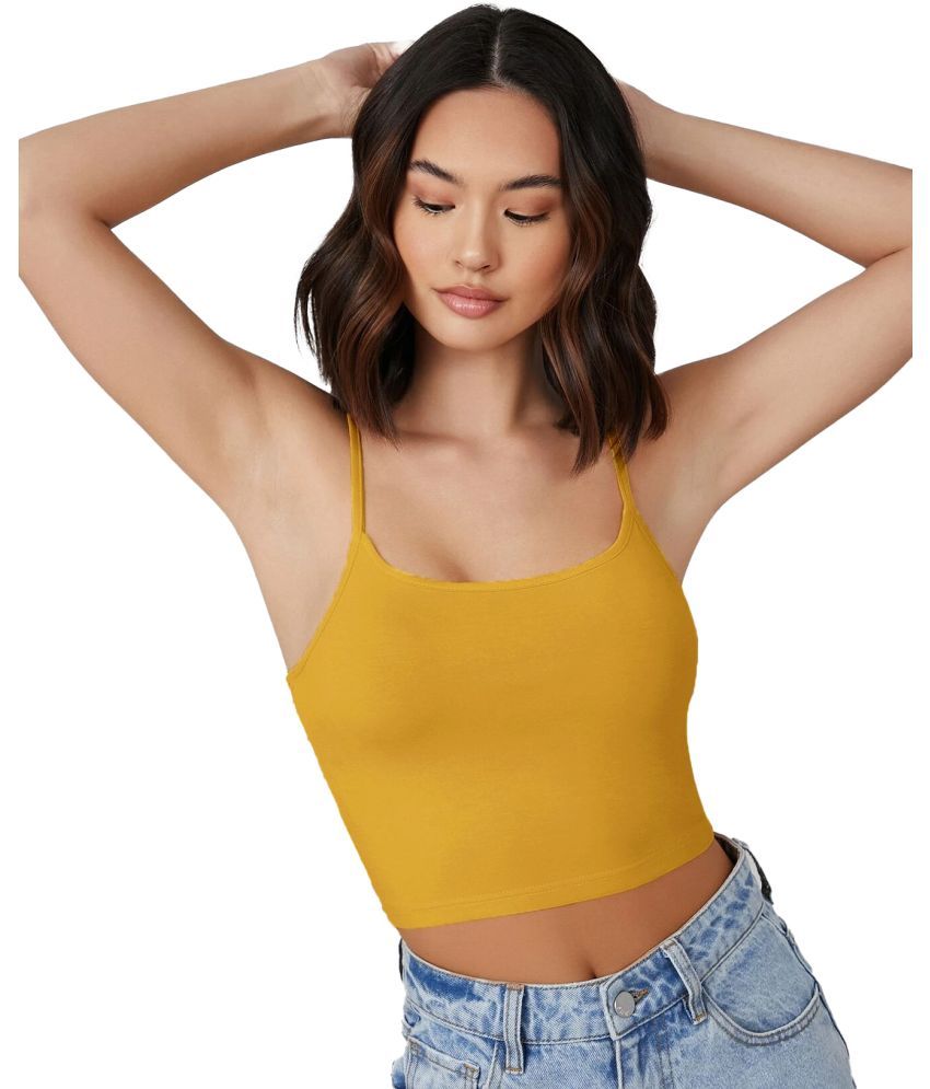     			Istyle Can Yellow Hosiery Women's Crop Top ( Pack of 1 )