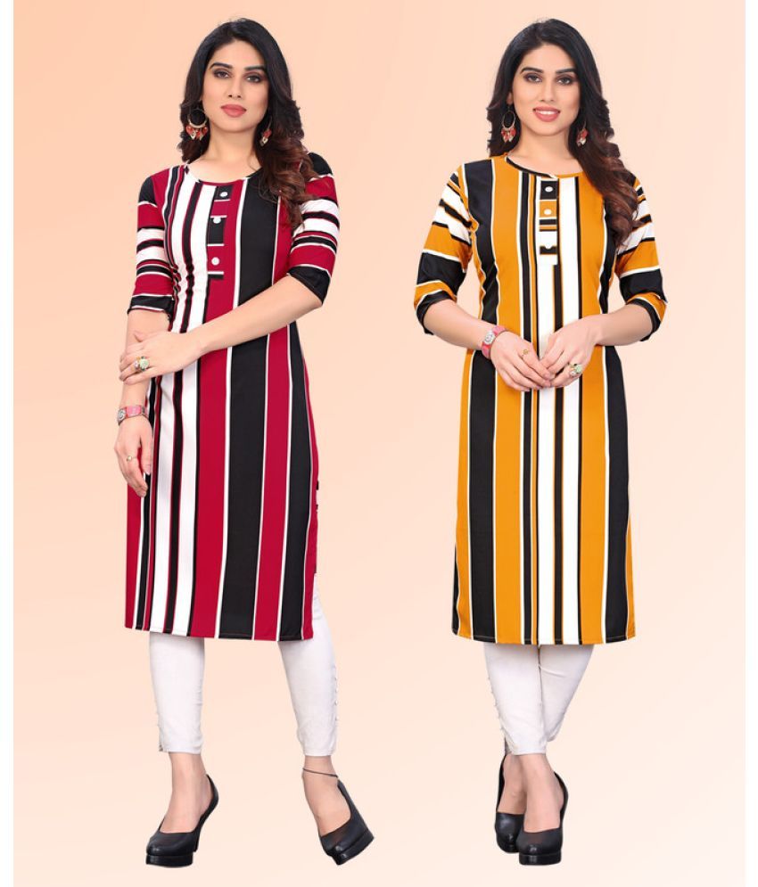     			KETAKI FASHION Pack of 2 Crepe Printed Straight Women's Kurti - ( Multicoloured )