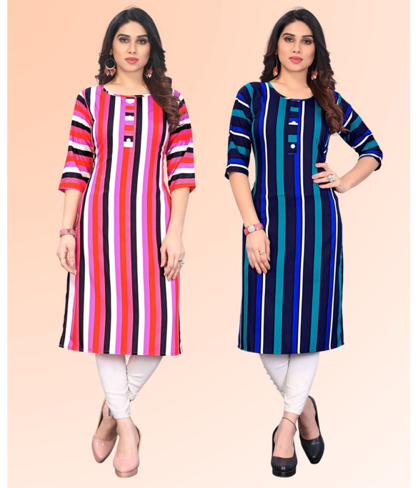     			KETAKI FASHION Pack of 2 Crepe Printed Straight Women's Kurti - ( Multicoloured )