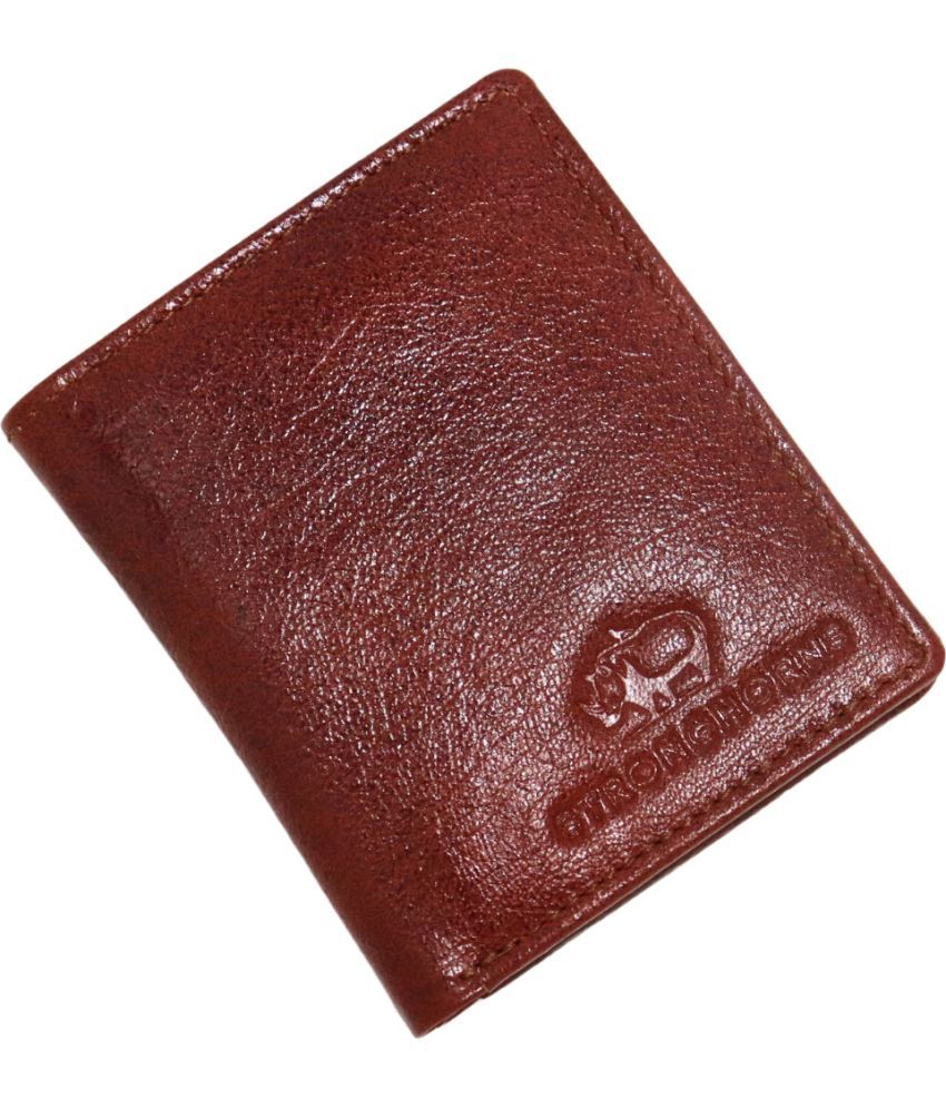     			STRONG HORNS 100% Leather Embellished Men's Regular Wallet With 10 Slots For Card ( Brown , Pack of 1 )