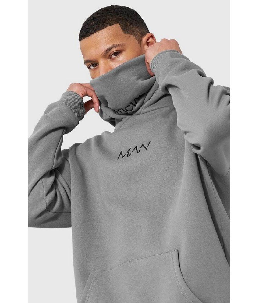     			TAZO Fleece Hooded Men's Sweatshirt - Grey ( Pack of 1 )