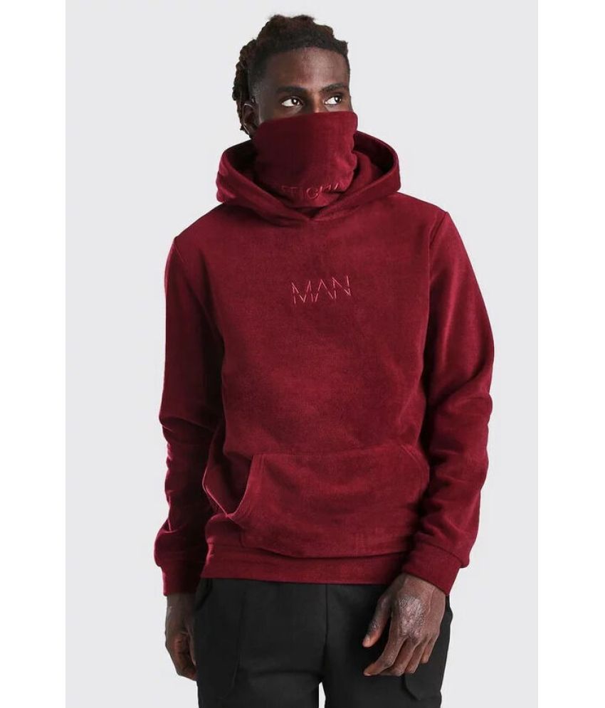     			TAZO Fleece Hooded Men's Sweatshirt - Maroon ( Pack of 1 )