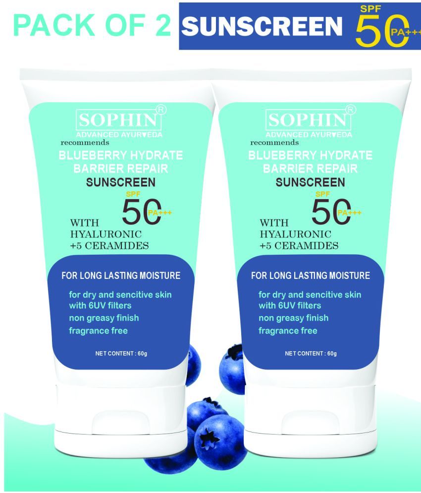     			SOPHIN SPF 50 Sunscreen Cream For All Skin Type ( Pack of 2 )