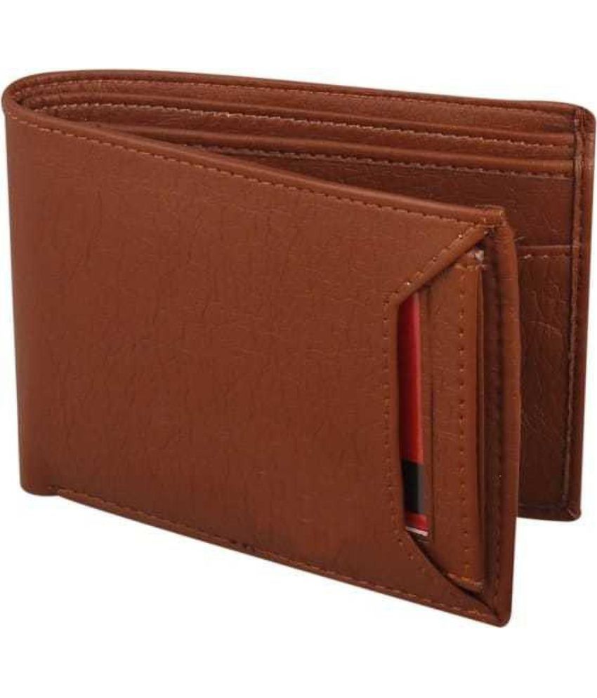     			Sonrisa PU Solid Men's Regular Wallet With 9 Slots For Card ( Tan , Pack of 1 )