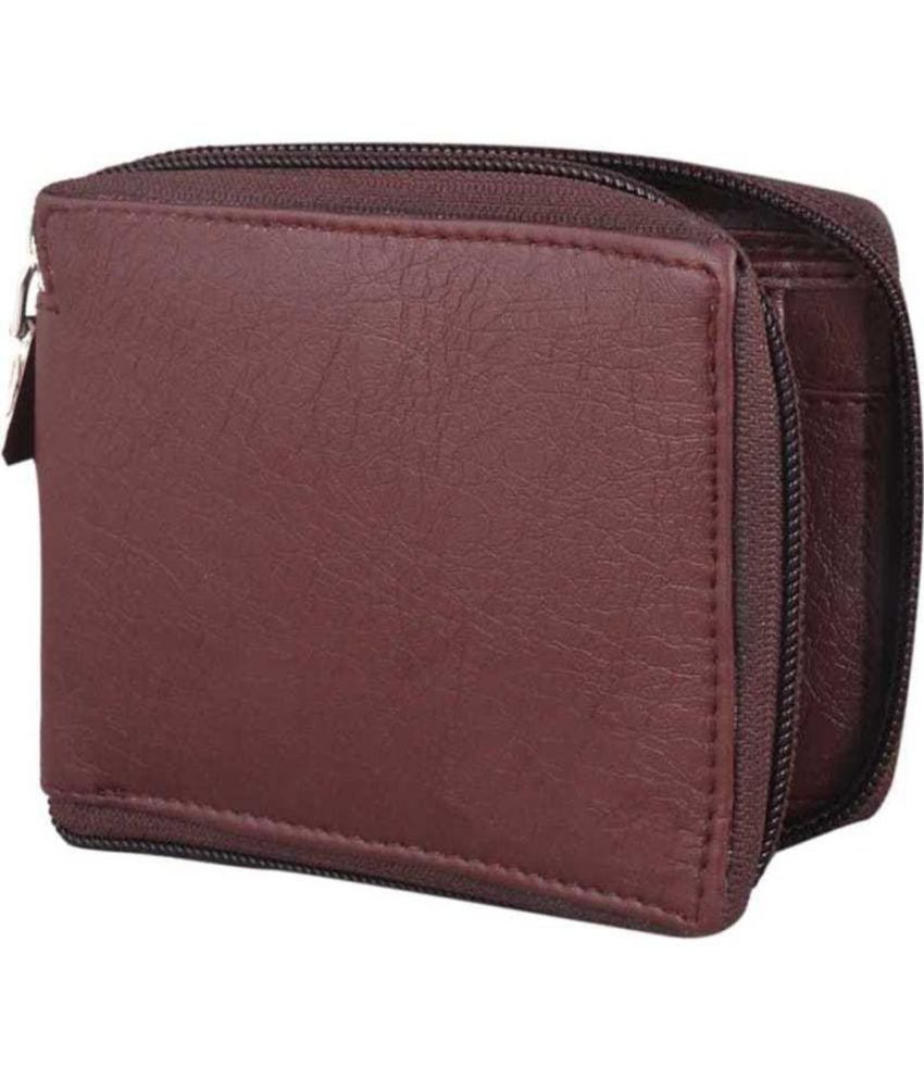     			Sonrisa PU Solid Men's Regular Wallet With More Than 10 Slots For Card ( Brown , Pack of 1 )