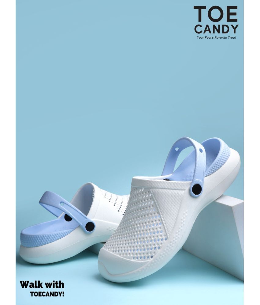     			TOE CANDY - Off White Men's Clogs