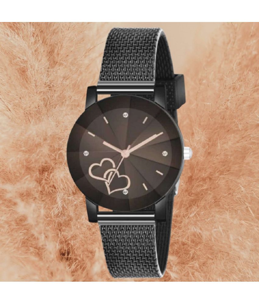     			Cosmic Black Resin Analog Womens Watch