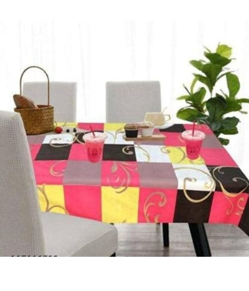     			CreadCraft Printed PVC 4 Seater Rectangle Table Cover ( 150 x 105 ) cm Pack of 1 Multi