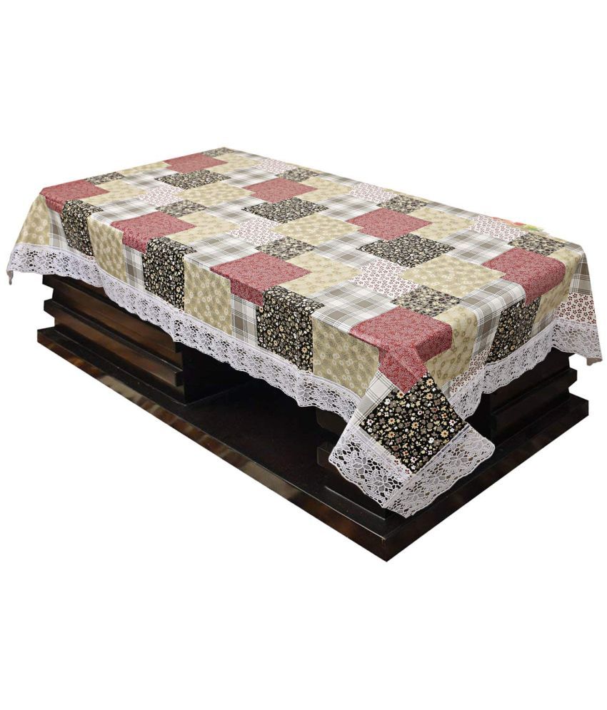     			CreadCraft Printed PVC 4 Seater Rectangle Table Cover ( 150 x 105 ) cm Pack of 1 Multi