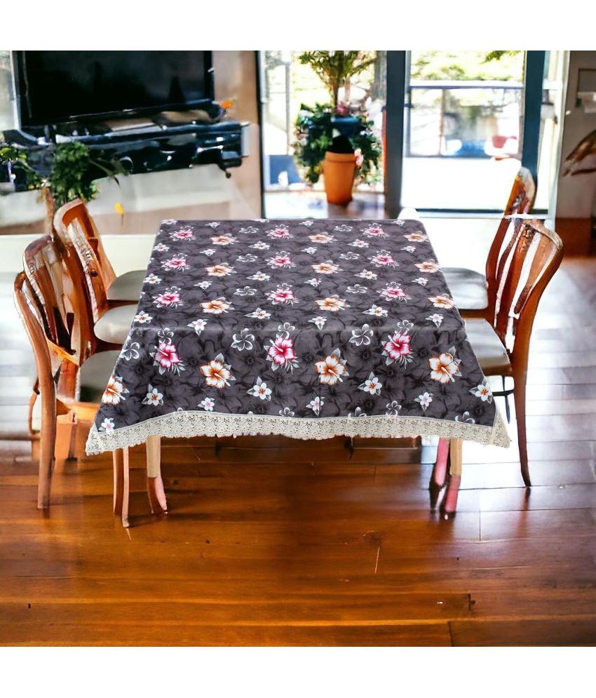     			CreadCraft Printed PVC 4 Seater Rectangle Table Cover ( 150 x 105 ) cm Pack of 1 Multi