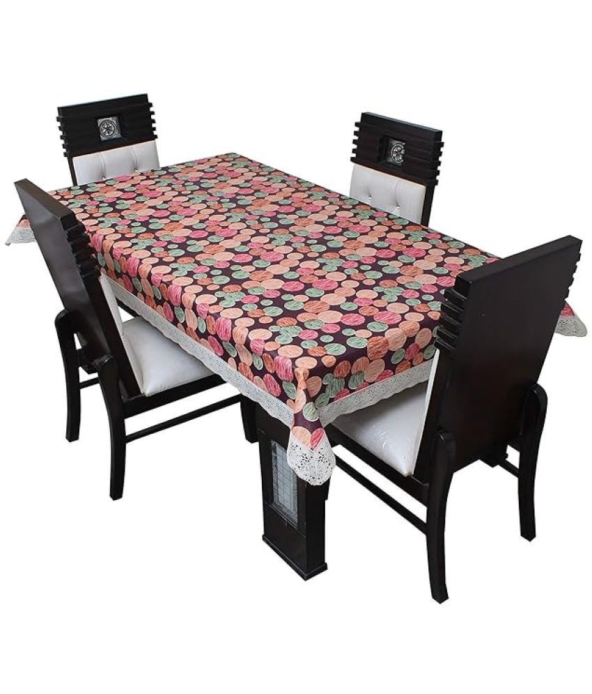     			CreadCraft Printed PVC 4 Seater Rectangle Table Cover ( 150 x 105 ) cm Pack of 1 Multi