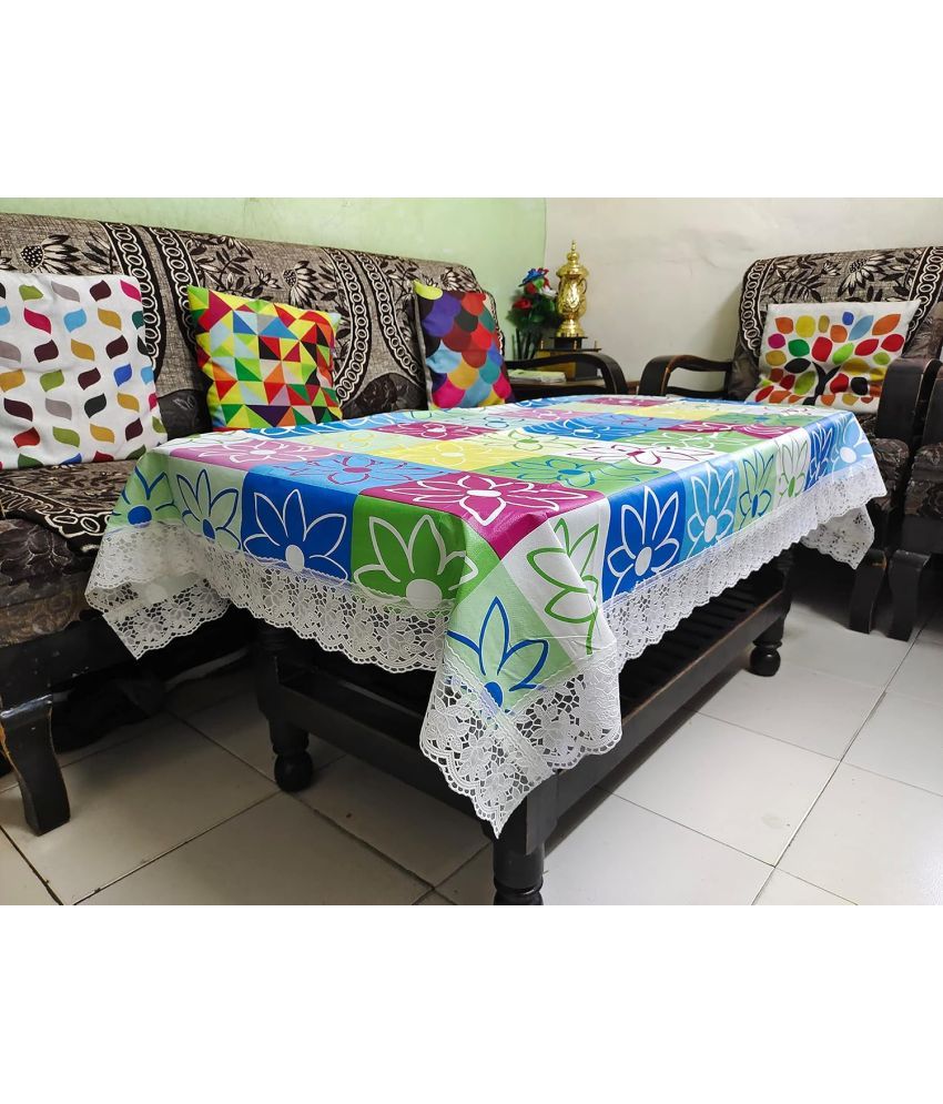     			CreadCraft Printed PVC 4 Seater Rectangle Table Cover ( 150 x 105 ) cm Pack of 1 Multi