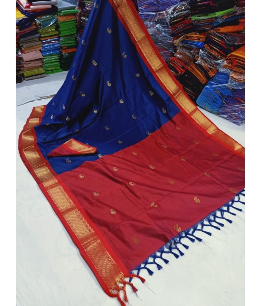     			FAB SILK Cotton Silk Woven Saree With Blouse Piece ( Multicolor4 , Pack of 1 )