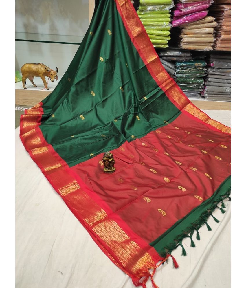     			FAB SILK Cotton Silk Woven Saree With Blouse Piece ( Multicolor1 , Pack of 1 )