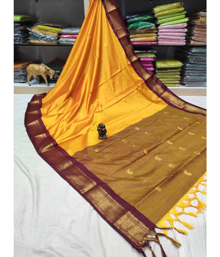     			FAB SILK Cotton Silk Woven Saree With Blouse Piece ( Multicolor13 , Pack of 1 )