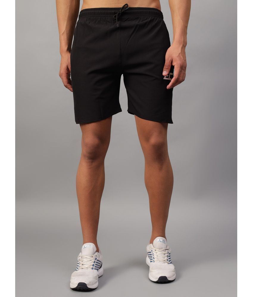     			Frencho Black Polyester Men's Shorts ( Pack of 1 )