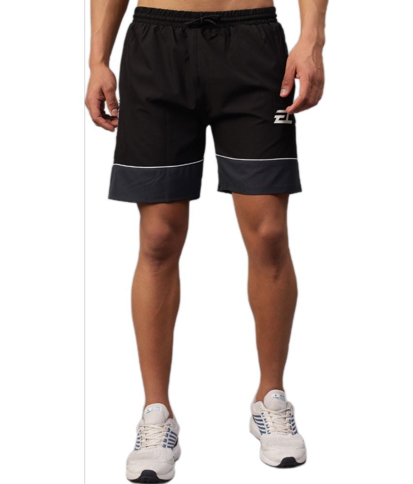     			Frencho Black Polyester Men's Shorts ( Pack of 1 )