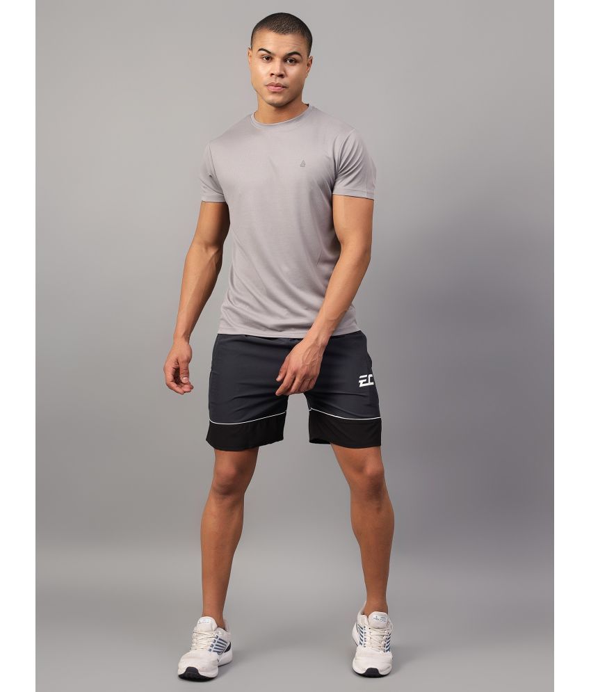     			Frencho Dark Grey Polyester Men's Shorts ( Pack of 1 )