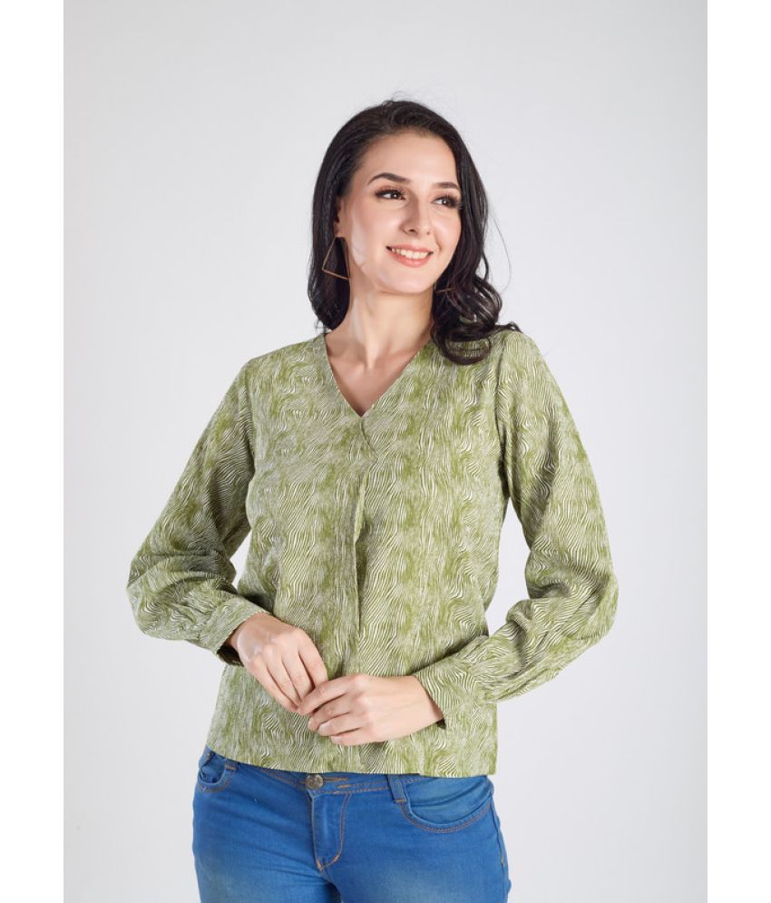     			Mantra Fashion Green Polyester Women's Regular Top ( Pack of 1 )