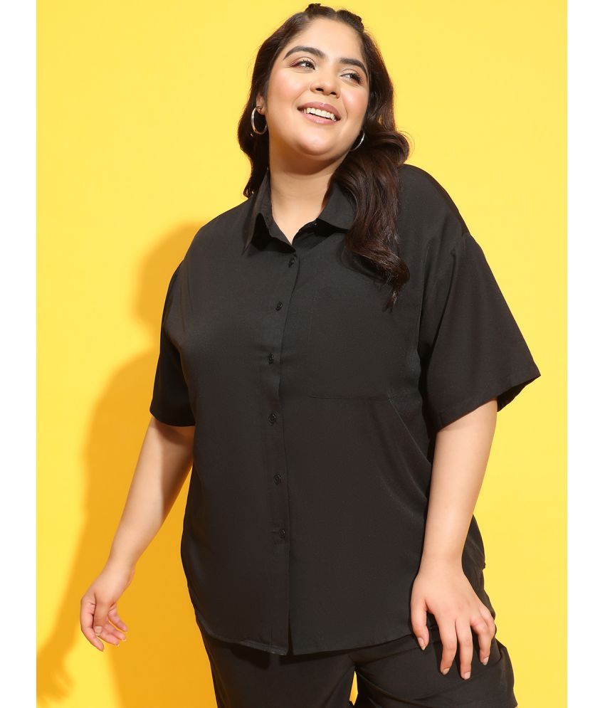     			Oxolloxo Black Polyester Shirt - Pack of 1