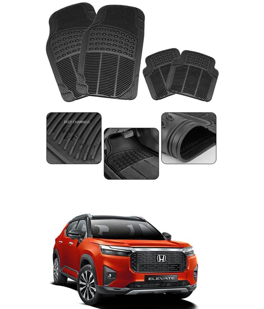     			RONISH Car Rubber Mat (Set Of 4) Foot Mat For Honda Elevate