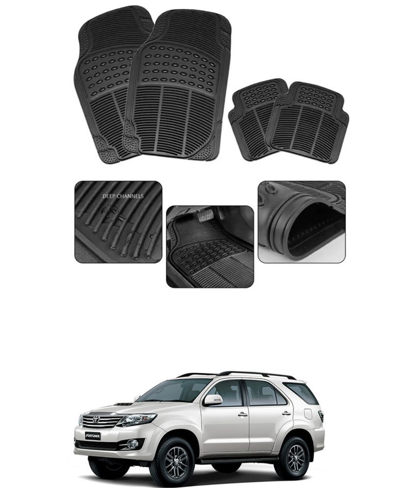     			RONISH Car Rubber Mat (Set Of 4) Foot Mat For Toyota Fortuner Old