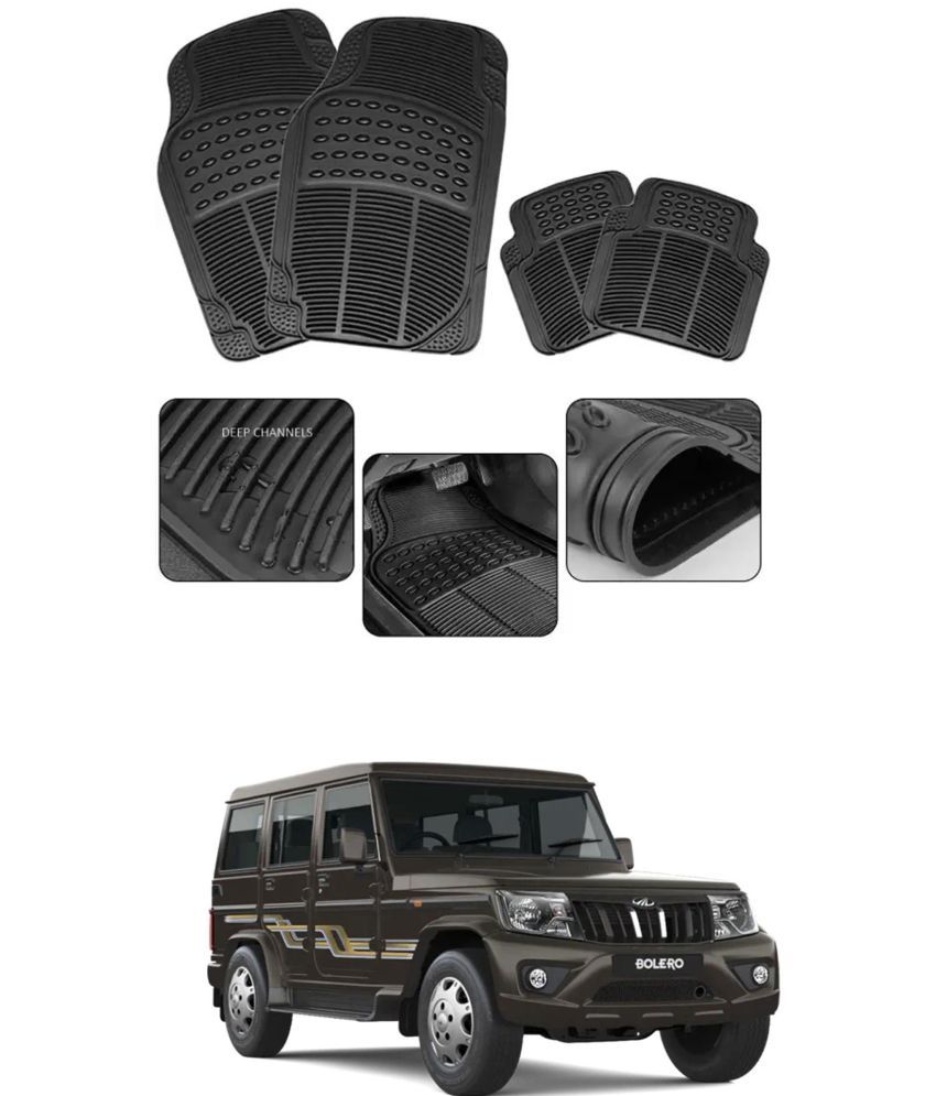     			RONISH Car Rubber Mat (Set Of 4) Foot Mat For Mahindra Bolero