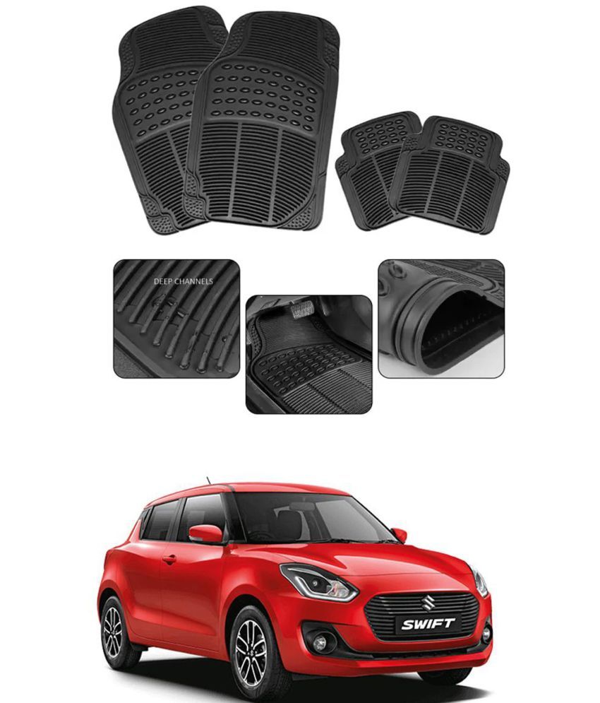     			RONISH Car Rubber Mat (Set Of 4) Foot Mat For Maruti Suzuki Swift