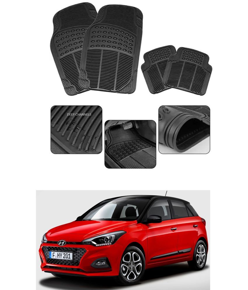     			RONISH Car Rubber Mat (Set Of 4) Foot Mat For Hyundai i20