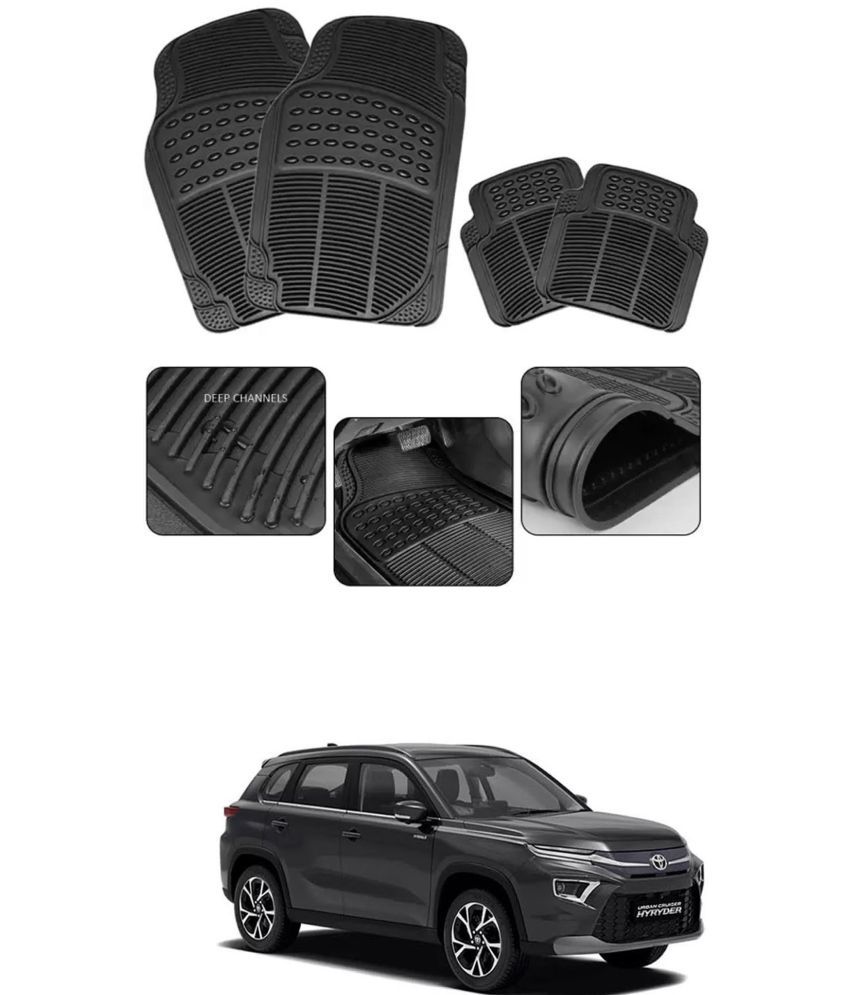     			RONISH Car Rubber Mat (Set Of 4) Foot Mat For Toyota Hyryder