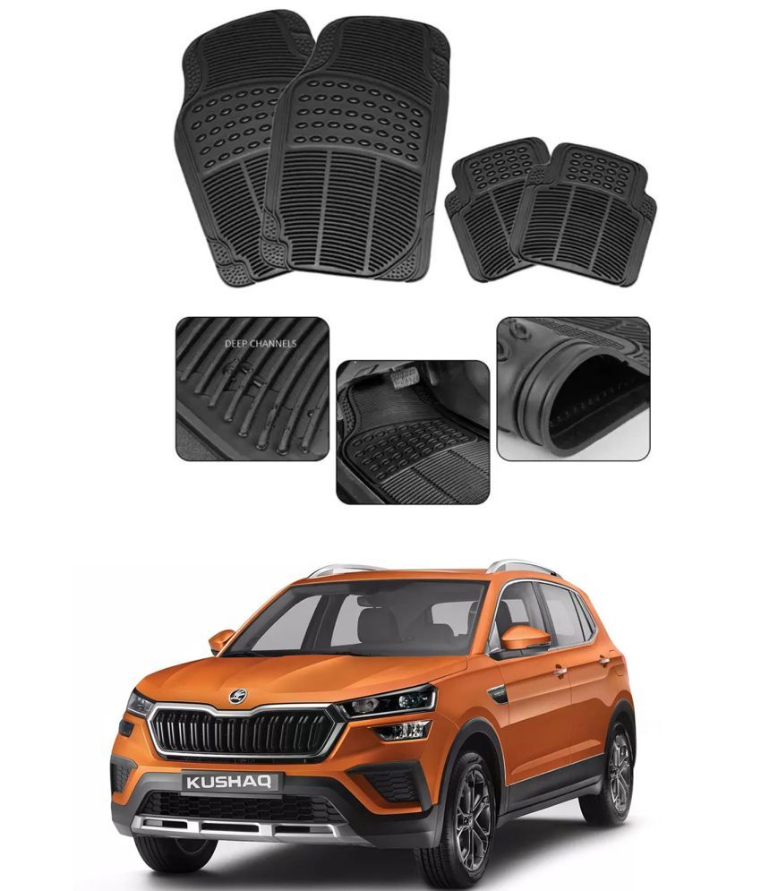     			RONISH Car Rubber Mat (Set Of 4) Foot Mat For Skoda Kushaq