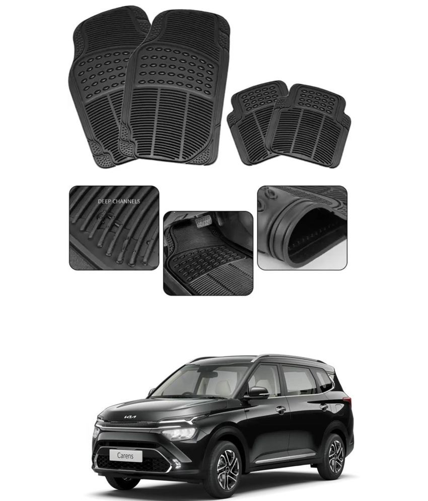     			RONISH Car Rubber Mat (Set Of 4) Foot Mat For Kia Carens